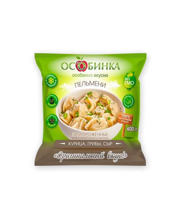 Упаковка Пельмени - аренда торгового знака Особинка